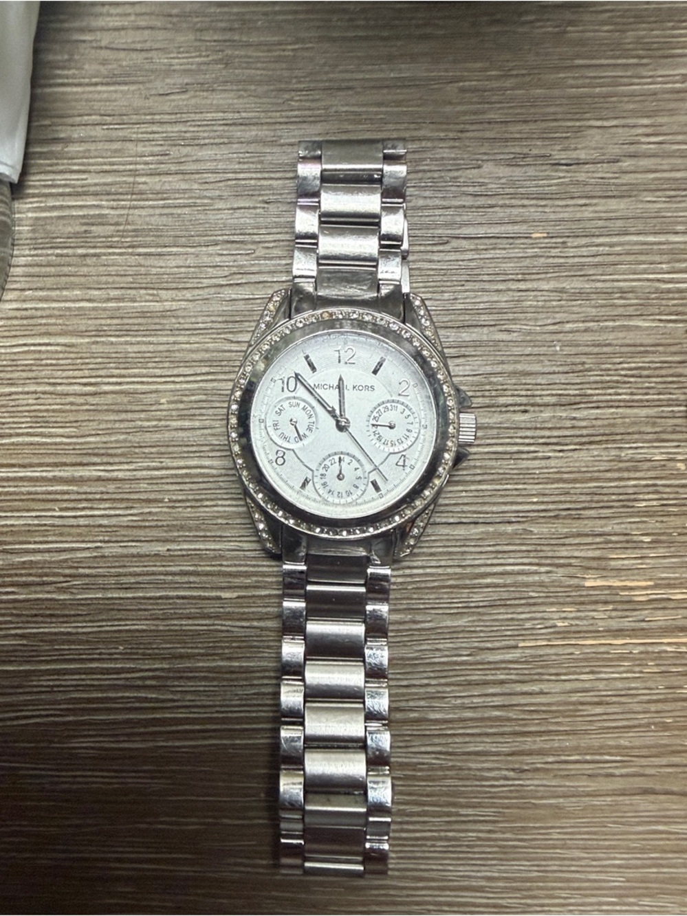Michael Kors Silver Tone Crystal Accent Women's Bracelet Watch